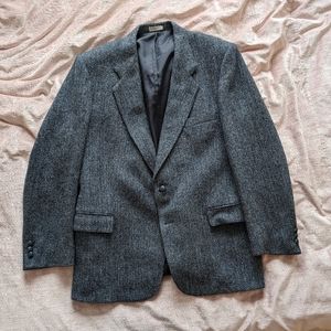Classic Gray Herringbone Sport Coat Blazer - Unbranded